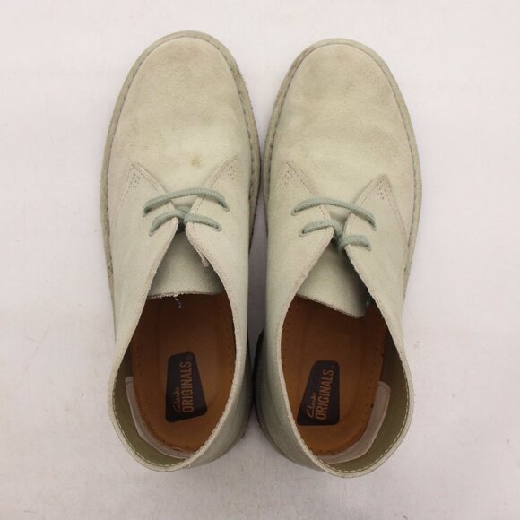 Clarks Originals Shoes Women's 8.5 Light Green  Chukka Ankle Desert Boots Crepe - Picture 9 of 11